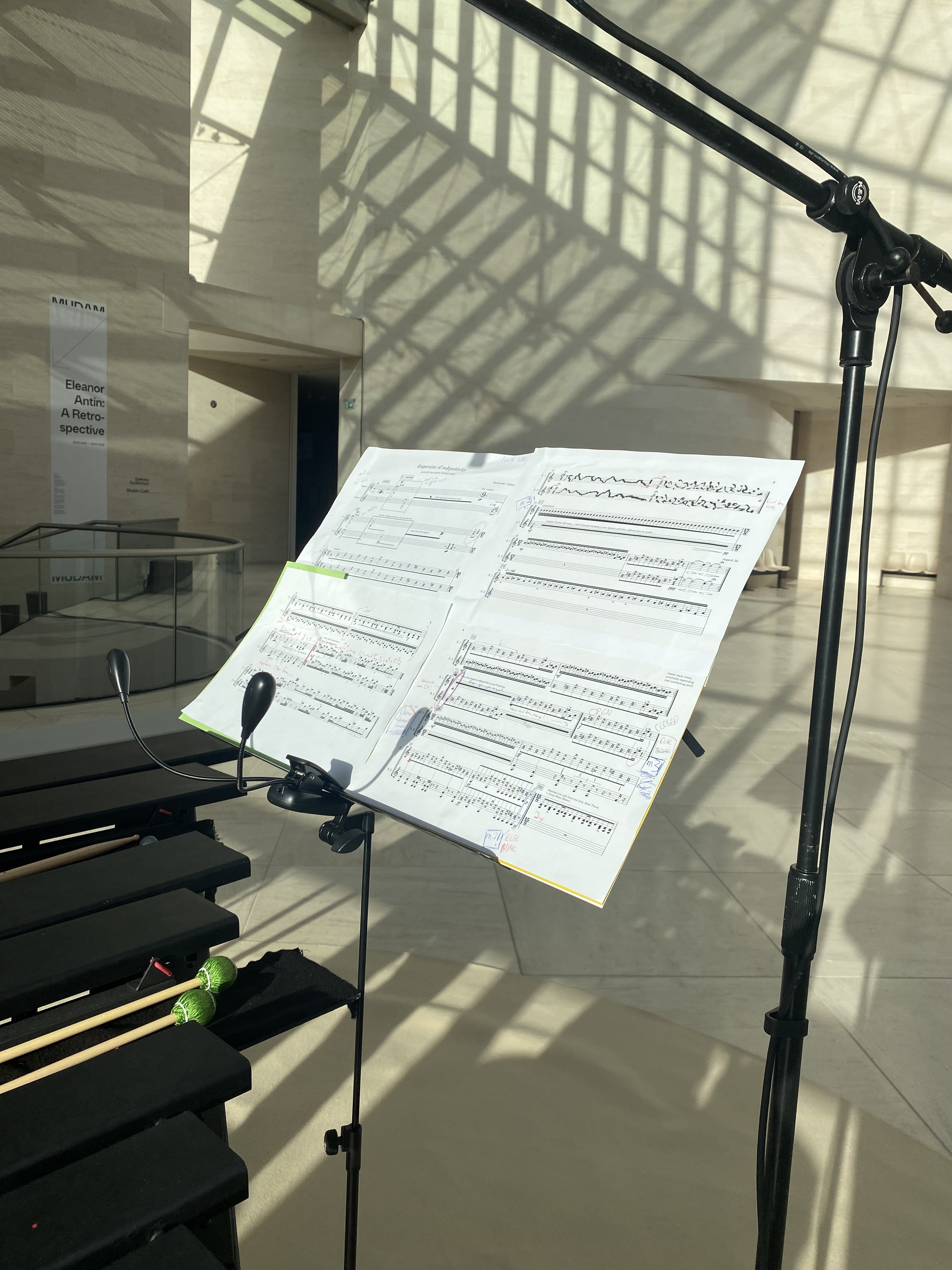 Performance documentation of dispersion of subjectivity by LABOUR (Farahnaz Hatam & Colin Hacklander) at Musée d’Art Moderne Grand-Duc Jean, Luxembourg 7