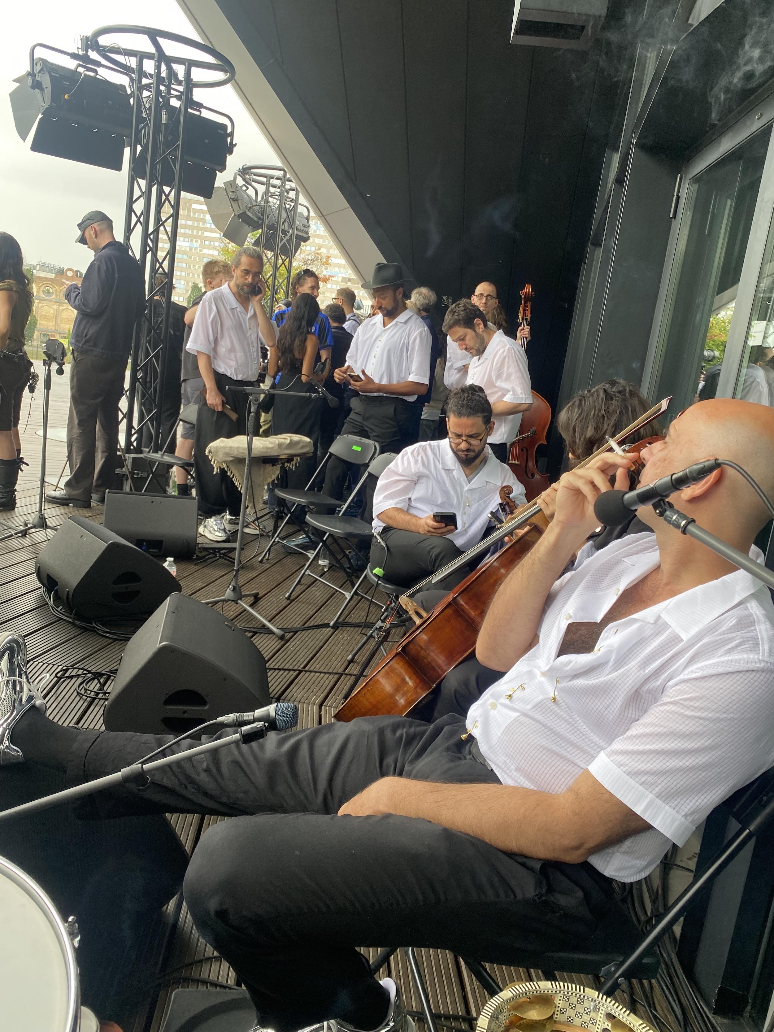 Resistance Throuh Rituals by GmbH with Music by LABOUR (Farahnaz Hatam & Colin Hacklander) at Tempodrome Berlin for Spring 2025 Season's show 2